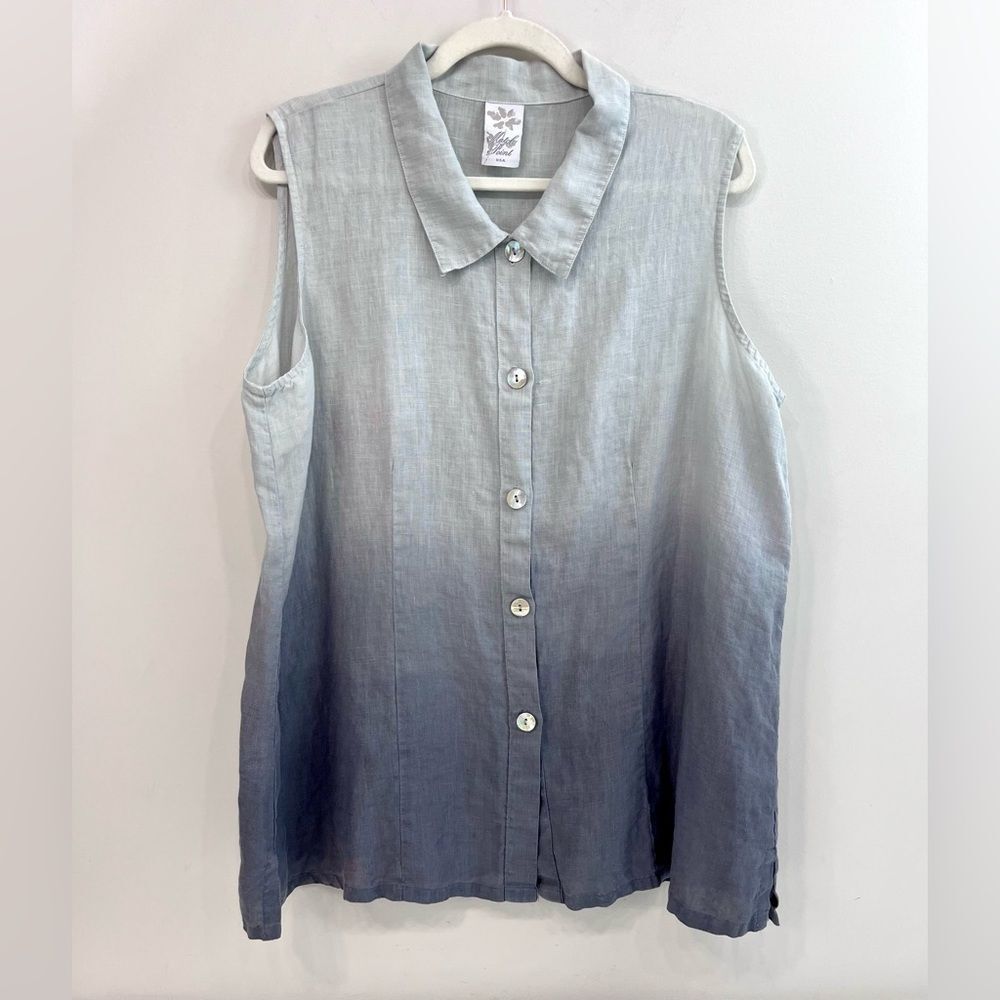 Match Point 100% Linen Tank Top Medium
